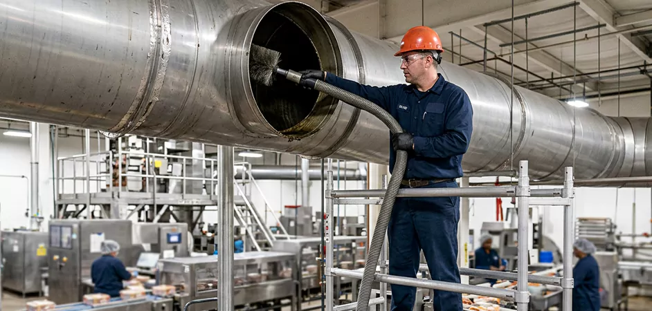 Food Processing Facility Duct Cleaning in New Braunfels