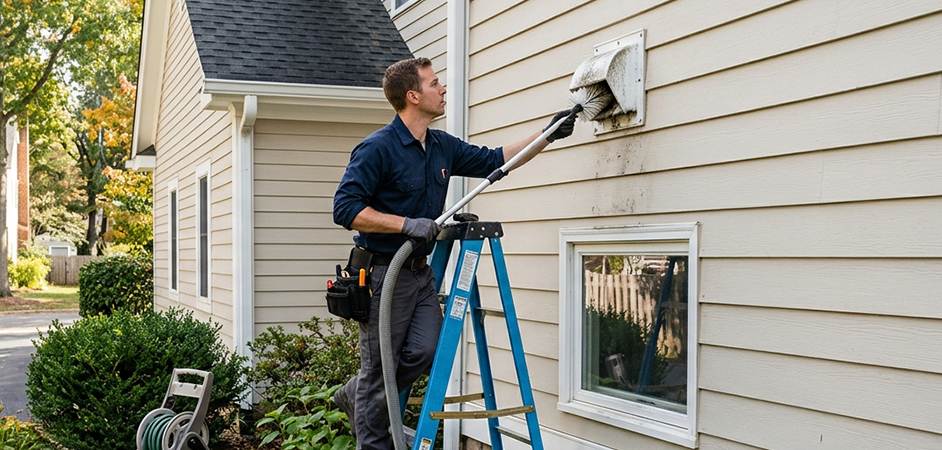 Exterior Vent Cap Cleaning in New Braunfels